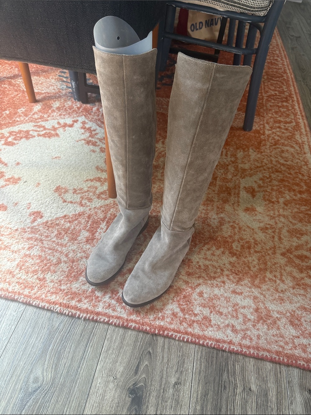 Cordani Over-the-Knee Suede Boots in Taupe